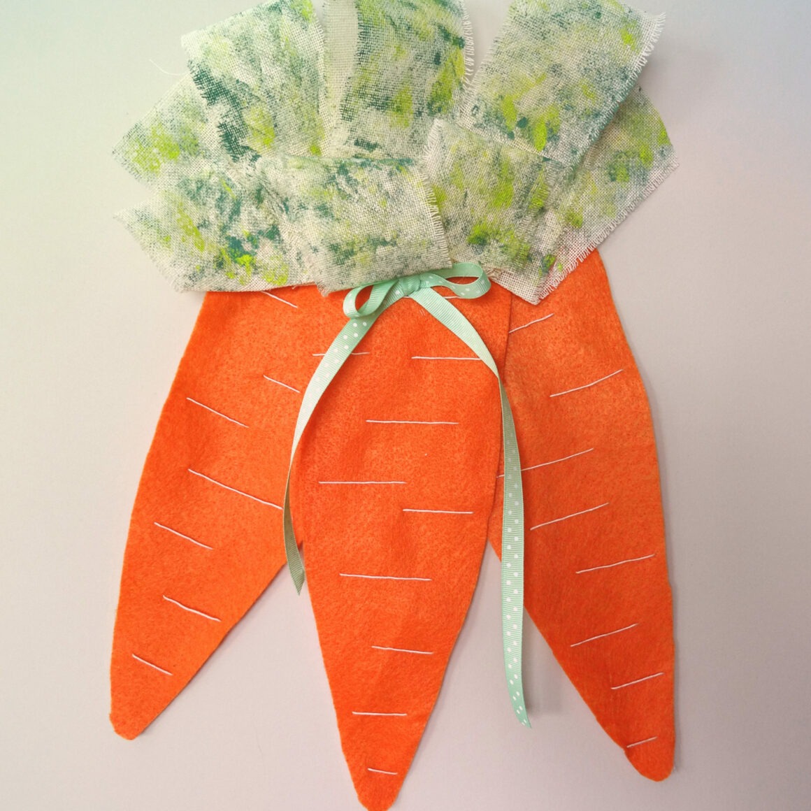 Easy Carrot Door Hanger Easter Craft by Champagne and Sugarplums