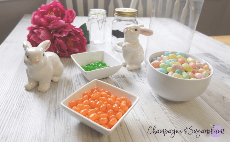 Decorating for Easter with candy by Champagne and Sugarplums