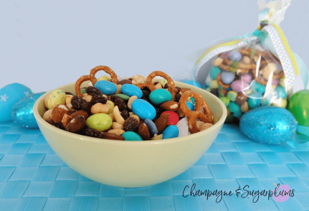 This Easy Easter Bunny Trail Mix - Easter Snack Crack Recipe Champagne and Sugarplums