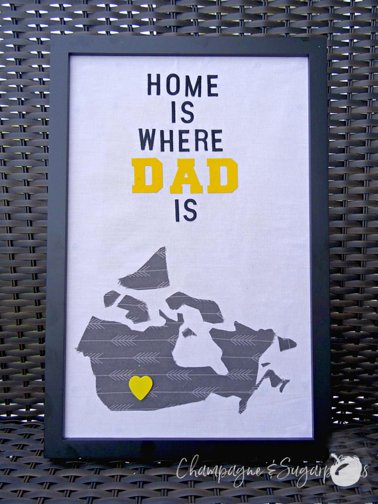 DIY Father's Day Art frame by Champagne and Sugarplums