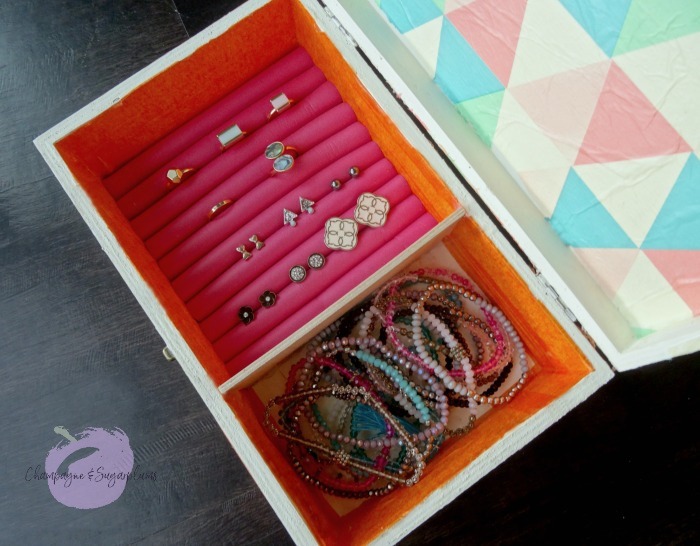 Completed view of the inside of the jewelry box by Champagne and Sugarplums