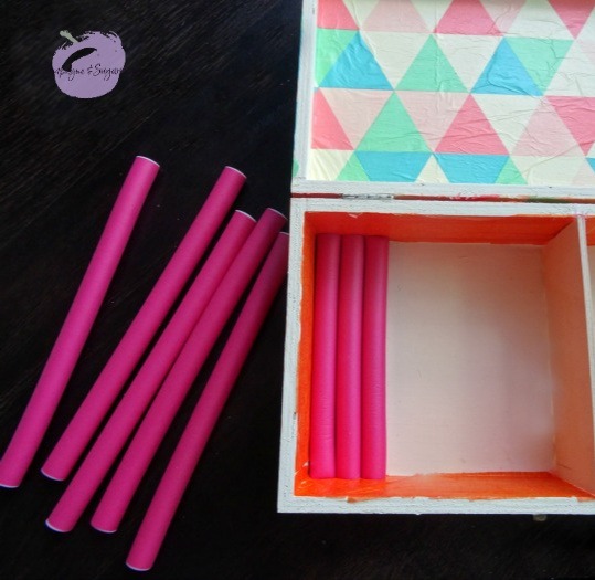 How to add foam rollers into the jewelry box by Champagne and Sugarplums