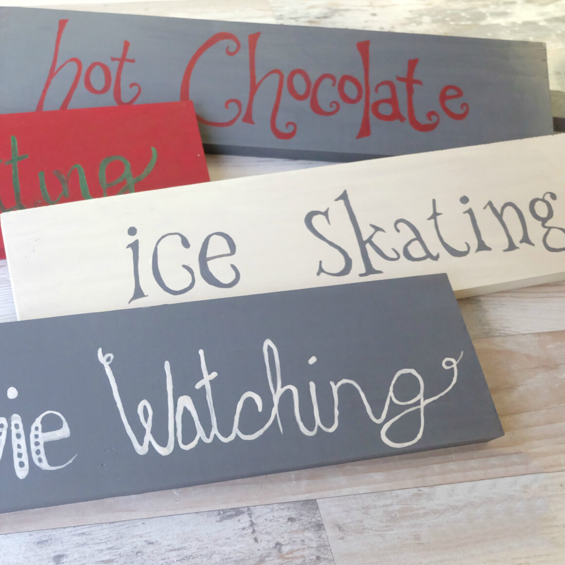 Personalized DIY Christmas wood sign post