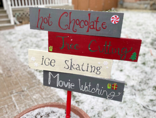 Personalized DIY Outdoor Christmas Wood Sign Post
