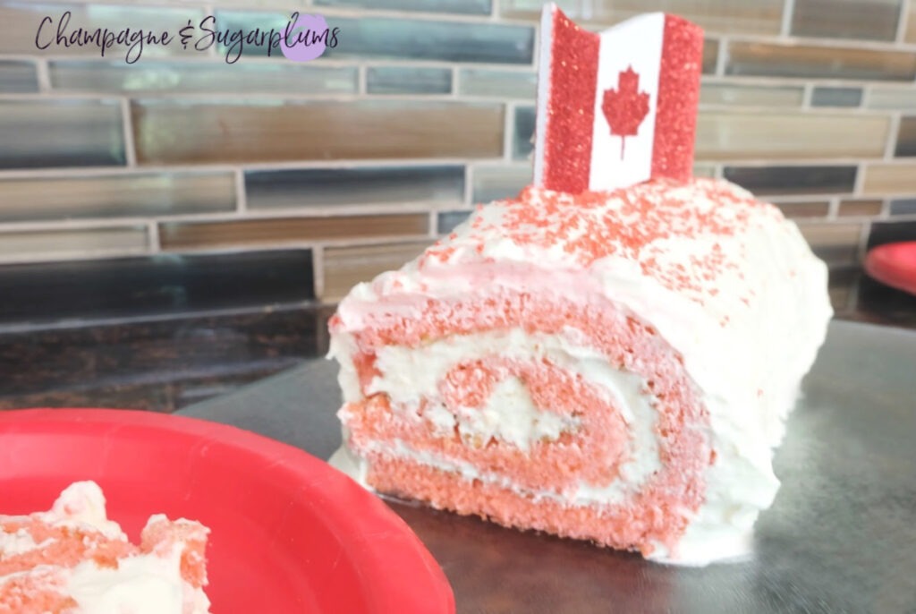 Canada Day White Chocolate Roll