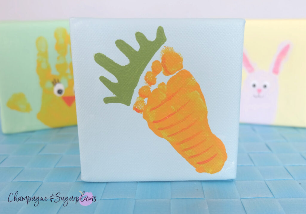 Cute Easter Carrot Footprint Idea
