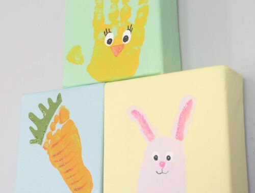 Cute Easter handprint and fingerprint craft idea