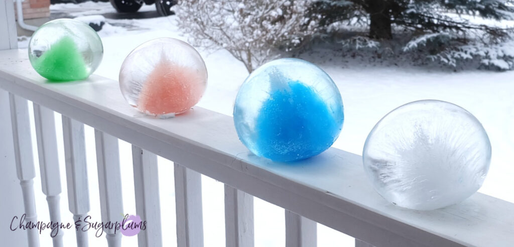 How to Make Ice Globes - Christmas Lights in the Snow