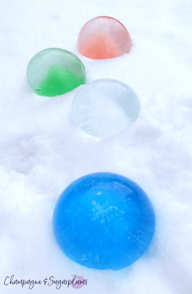 How to Make Ice Globes - Christmas Lights in the Snow