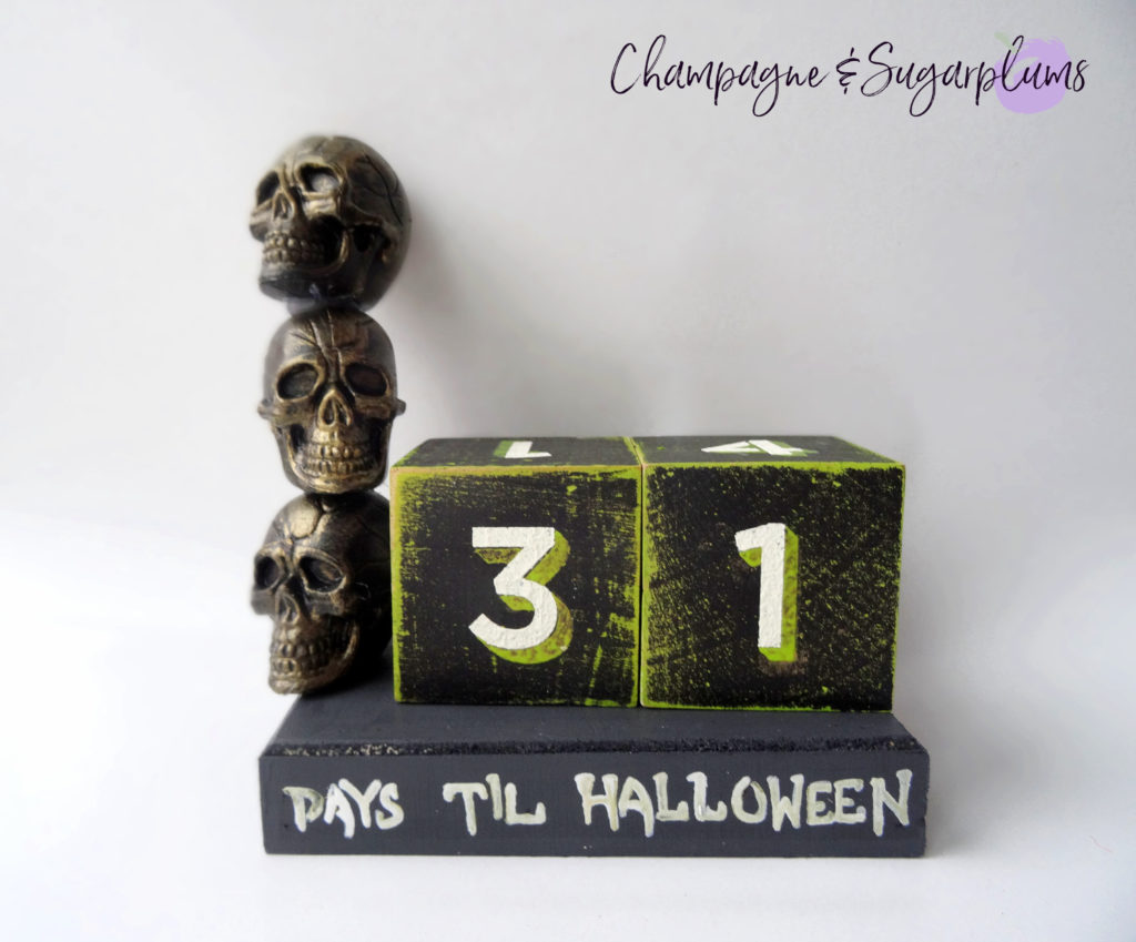 Halloween advent skull advent on a white background by Champagne and Sugarplums