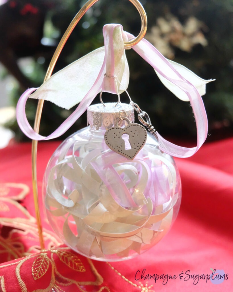 Unique DIY Wedding Invitation Christmas Ornament