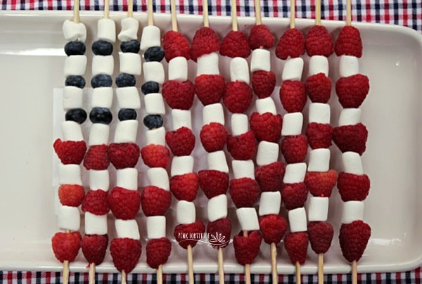 American Flag Fruit Skewer - Pink Fortitude