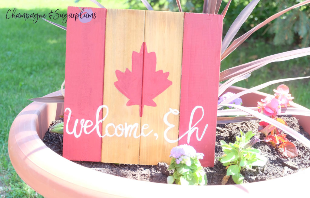 Welcome, Eh! Wooden Sign