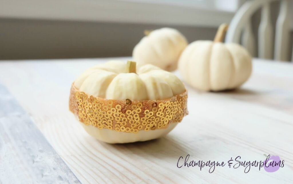 Washi Tape Mini Pumpkin Decorating Idea by Champagne and Sugarplums