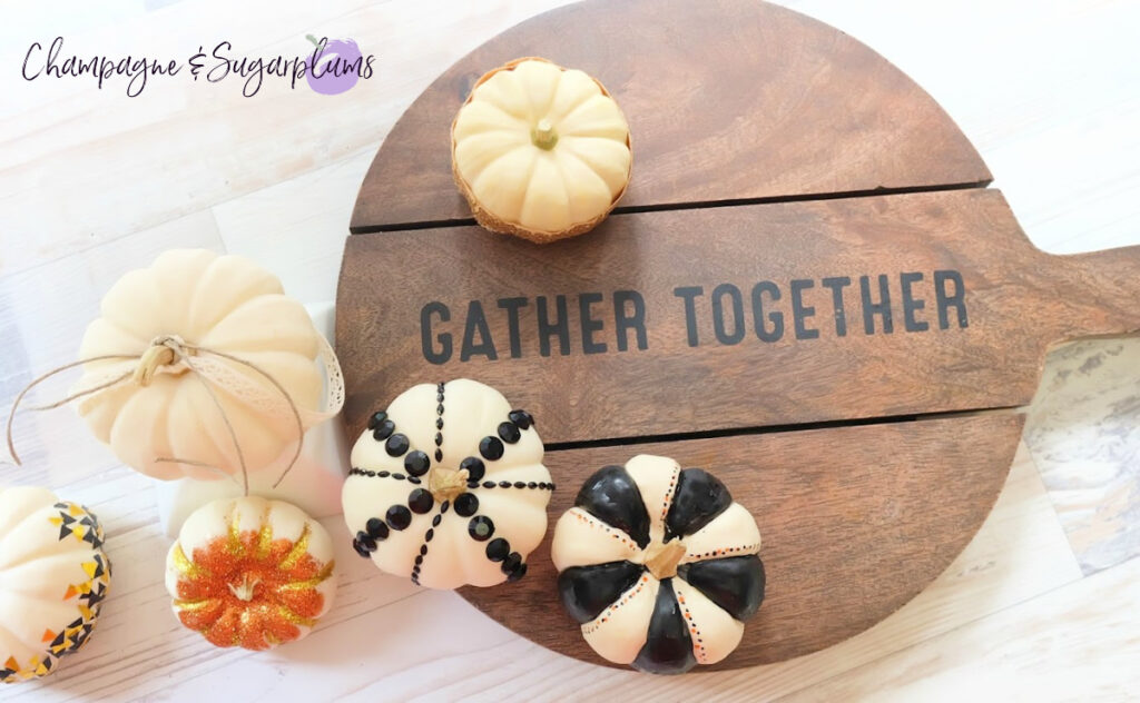 DIY Thanksgiving Centrepiece Idea - Mini Pumpkins by Champagne and Sugarplums