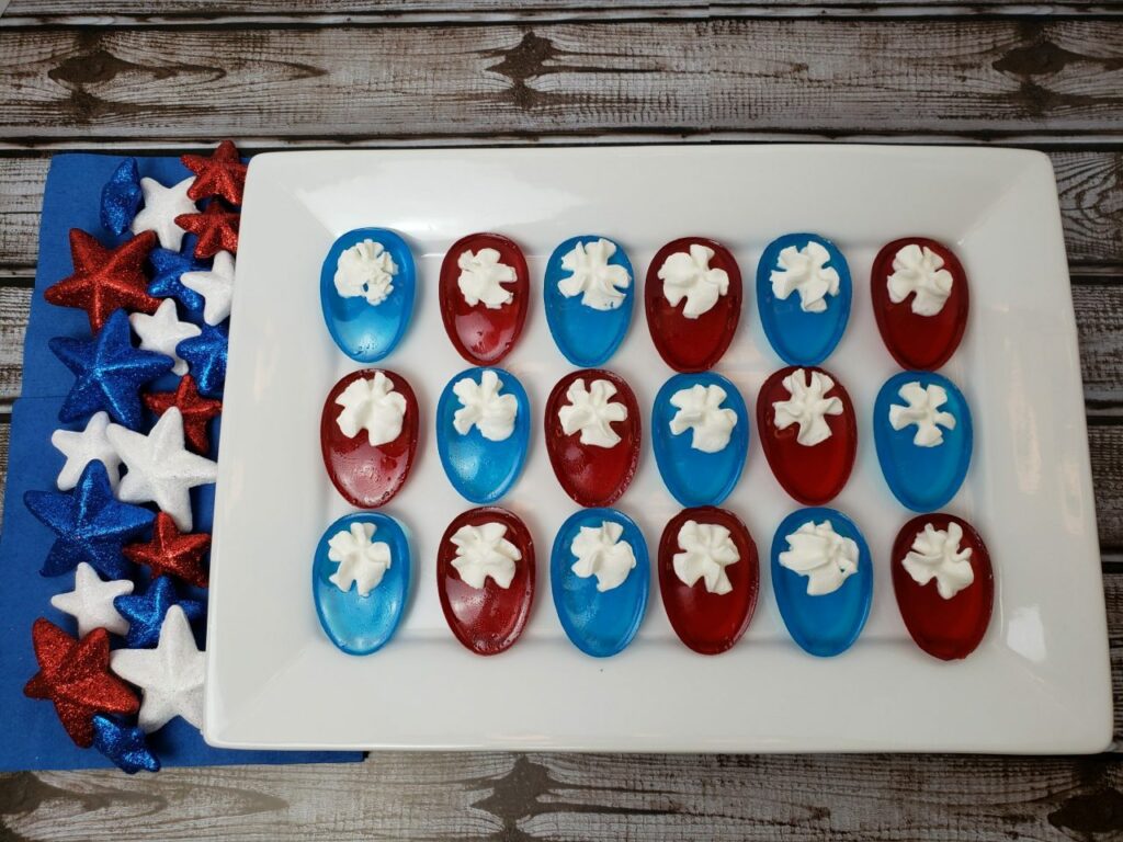 Patriotic Devilled Jello-O Eggs Loving Home School