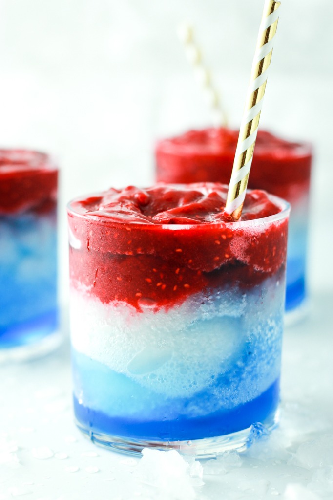 Red White and Blue Frozen Sangria - The Fitchen