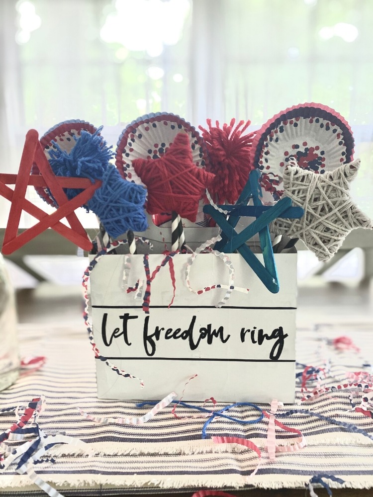 Upcycled Patriotic DIY Farmhouse Centrepiece (Cheap and Easy) -  A Hundred Affections 