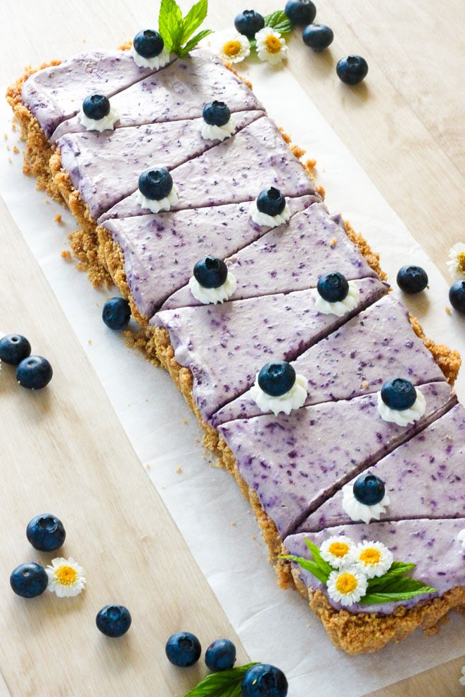 Easy No Bake Blueberry Cheesecake - Delicious On A Dime