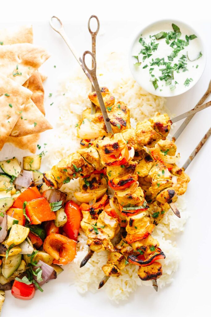 Grilled Tandori Chicken Kebabs - Maple and Mango