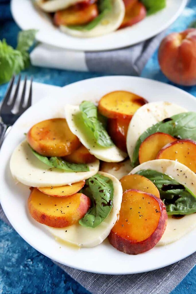 Lighten Up Your Summer Dinner with a Fresh Peach Caprese Salad - Foodal 