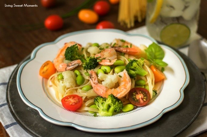 Summer Pasta with Shrimp - Living Sweet Moments