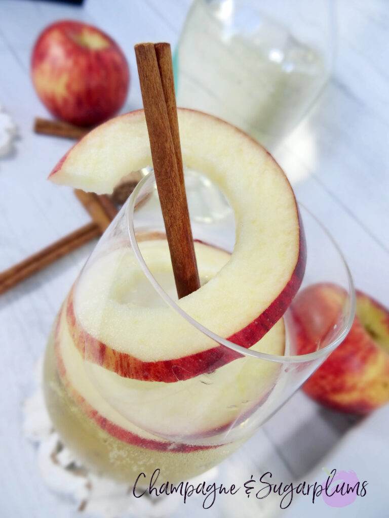 Maple apple cocktail on a white background by Champagne and Sugarplums