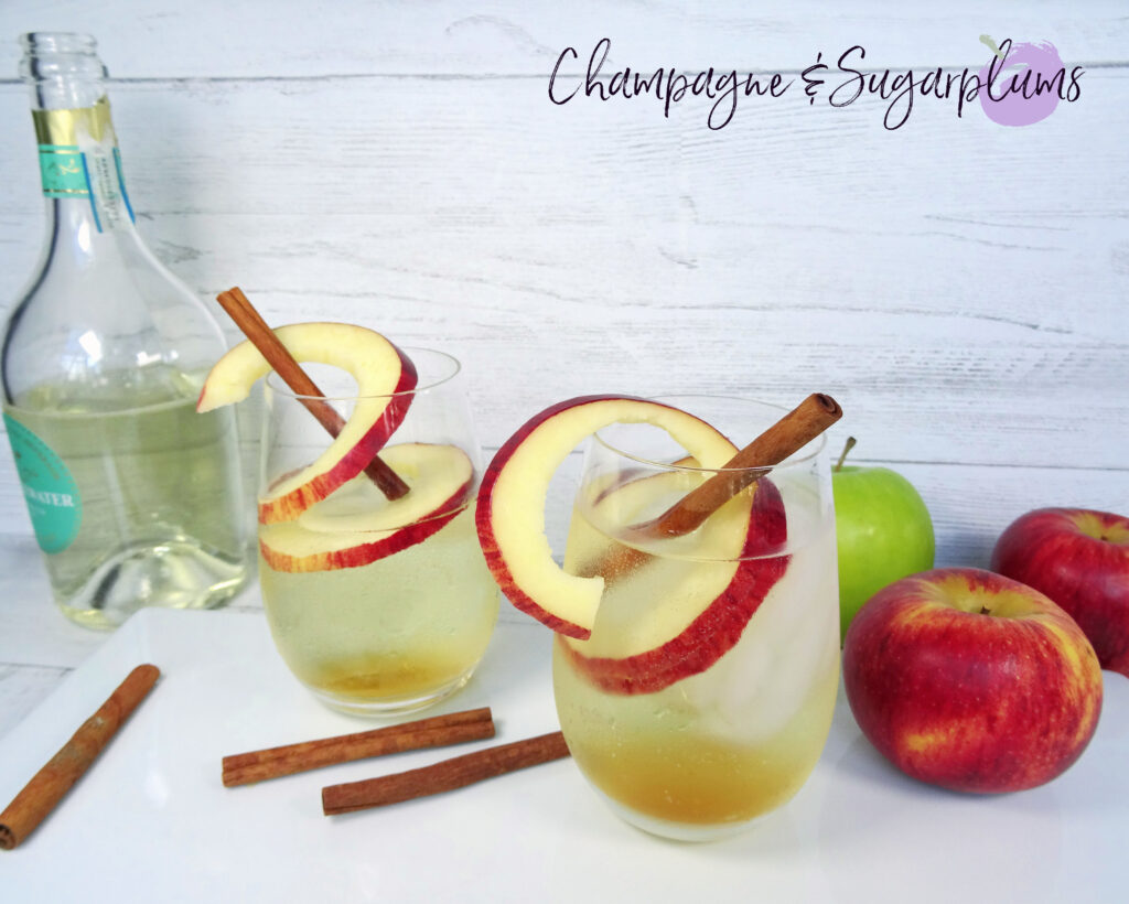 Maple apple cocktail on a white background by Champagne and Sugarplums