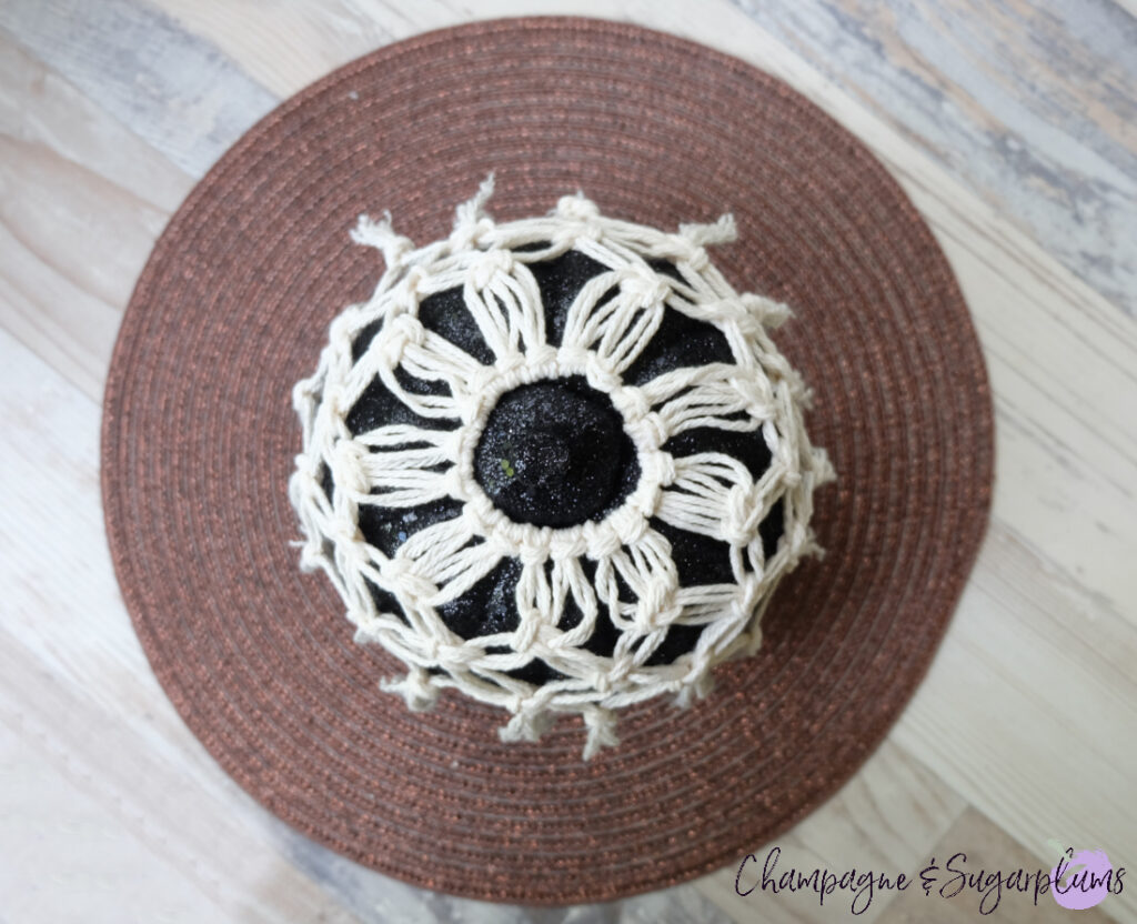 How to Make a Macrame Pumpkin Cover - Macrame Beginner Knot by Champagne and Sugarplums