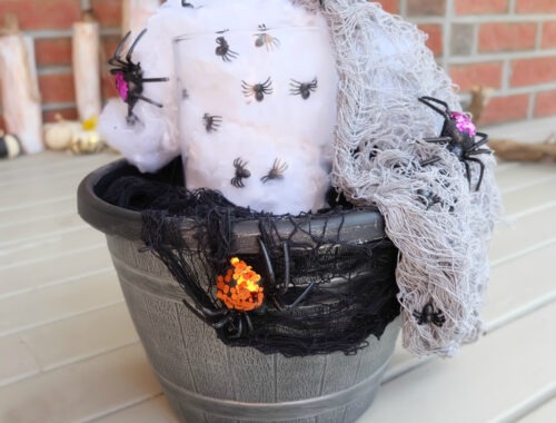 Halloween Spider Planter by Champagne and Sugarplums