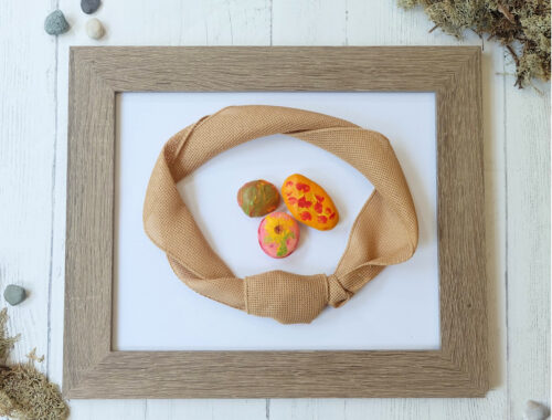 Kids Rock Painting Fall Frame