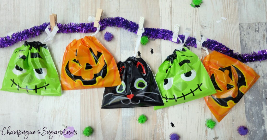 Treat Bag Banner for Halloween by Champagne and Sugarplums