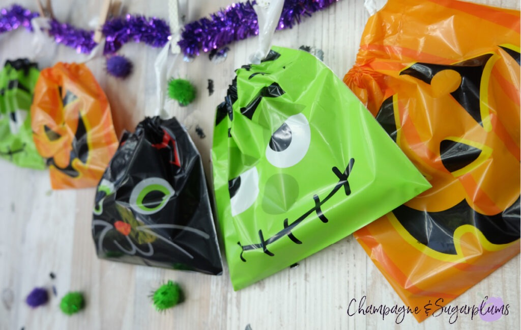 Treat Bag Banner for Halloween by Champagne and Sugarplums