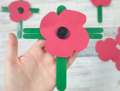 Popsicle Stick Poppies Easy Kids Craft by Champagne and Sugarplums