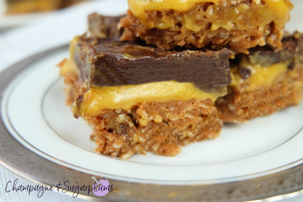 Easy Pumpkin Nanaimo Bar Recipe by Champagne and Sugarplums