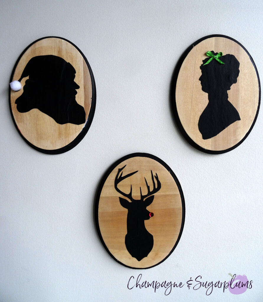 Silhouette Santa Craft on a white background by Champagne and Sugarplums