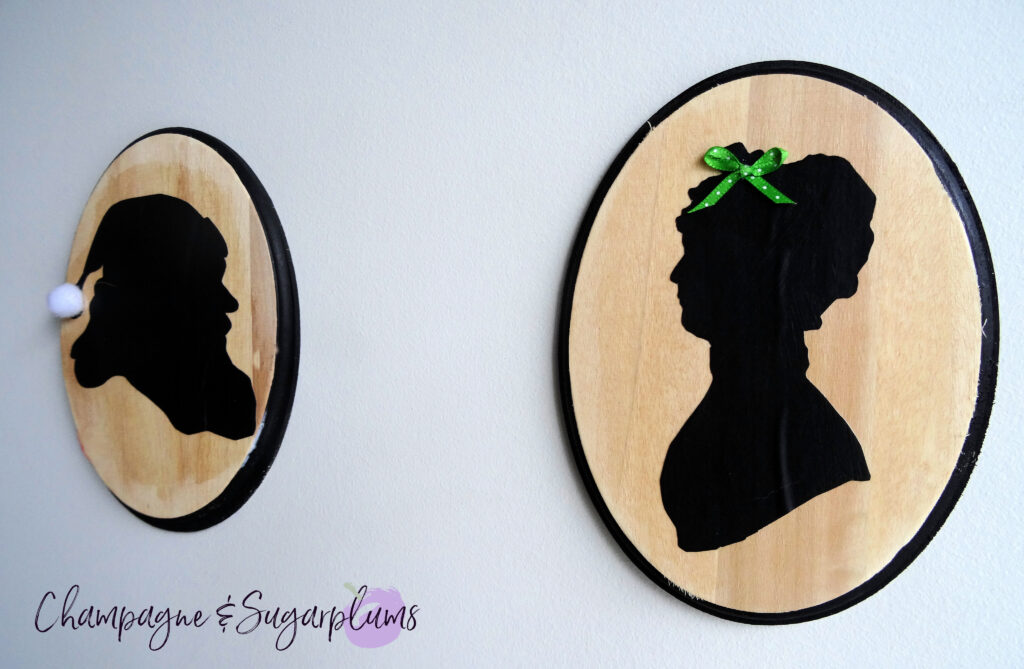 Silhouette Santa Craft on a white background by Champagne and Sugarplums