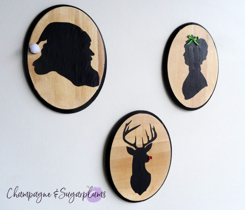 Silhouette Santa Craft on a white background by Champagne and Sugarplums