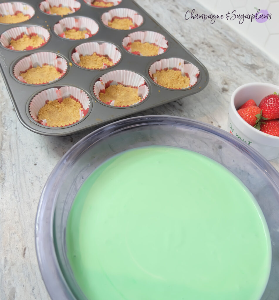 Festive and Fun Grinch Mini Cheesecakes by Champagne and Sugarplums