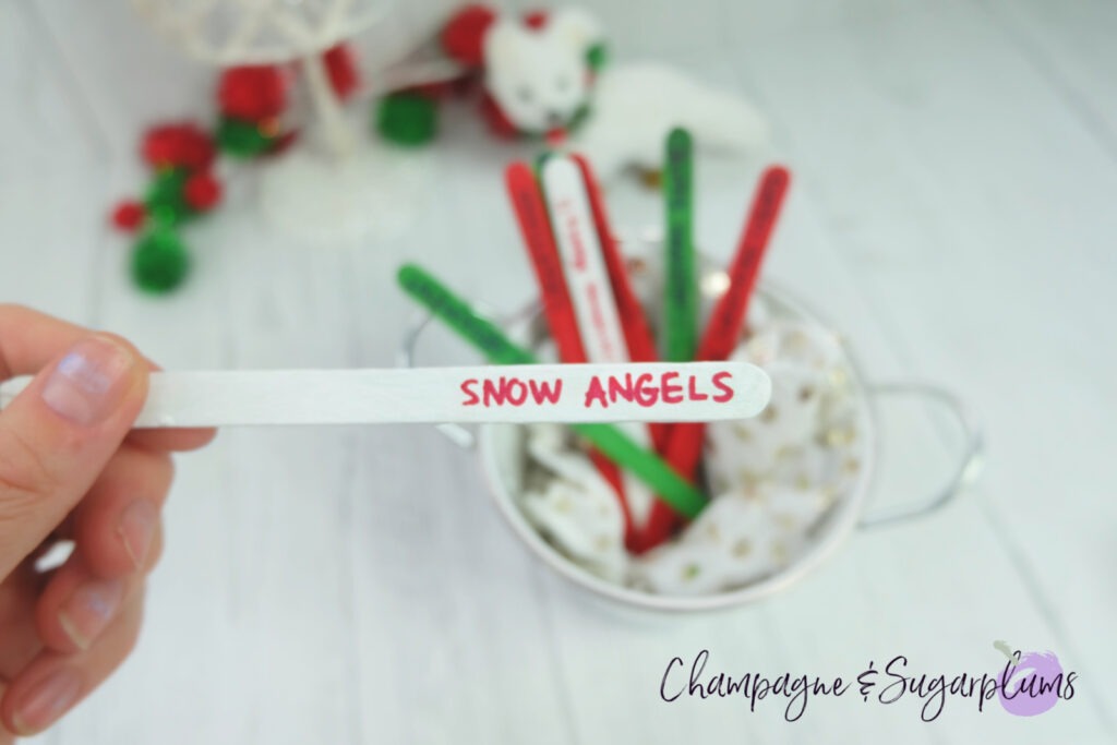 Christmas Popsicle Stick Bucket List Craft by Champagne and Sugarplums