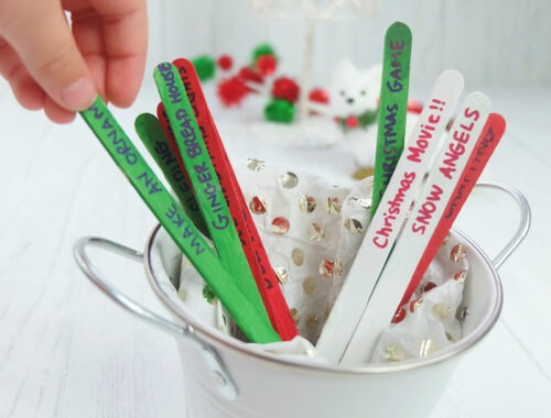 Popsicle Stick Christmas Bucket List Craft