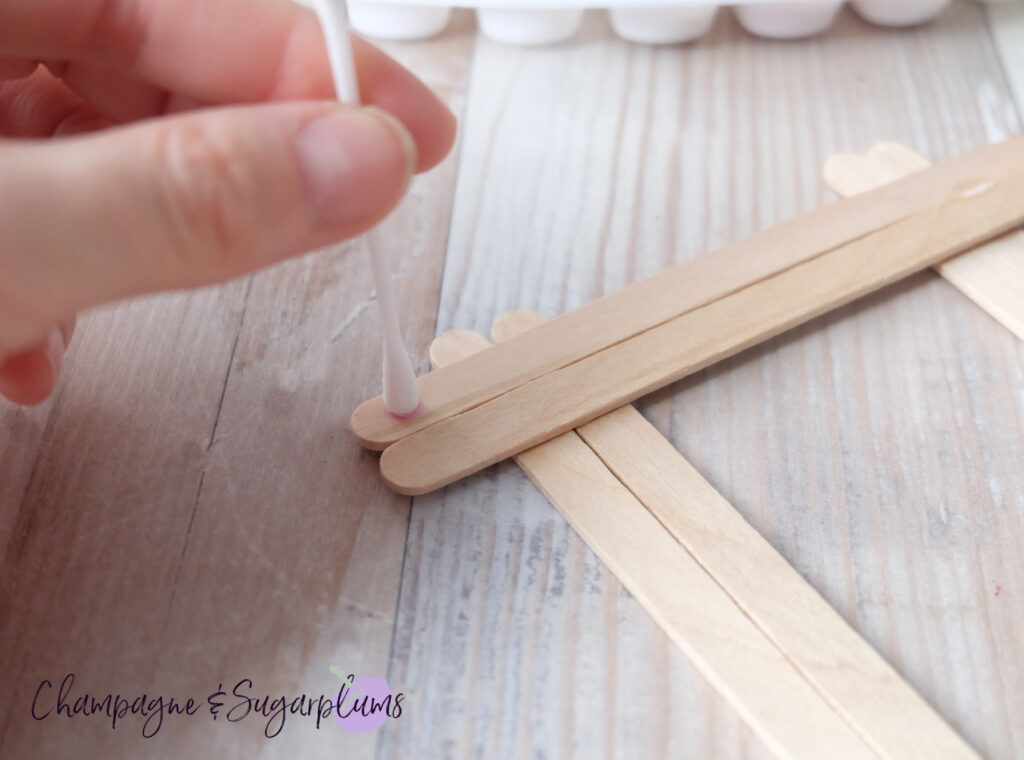 Popsicle Stick Painted Valentine Frame for Kids to Make