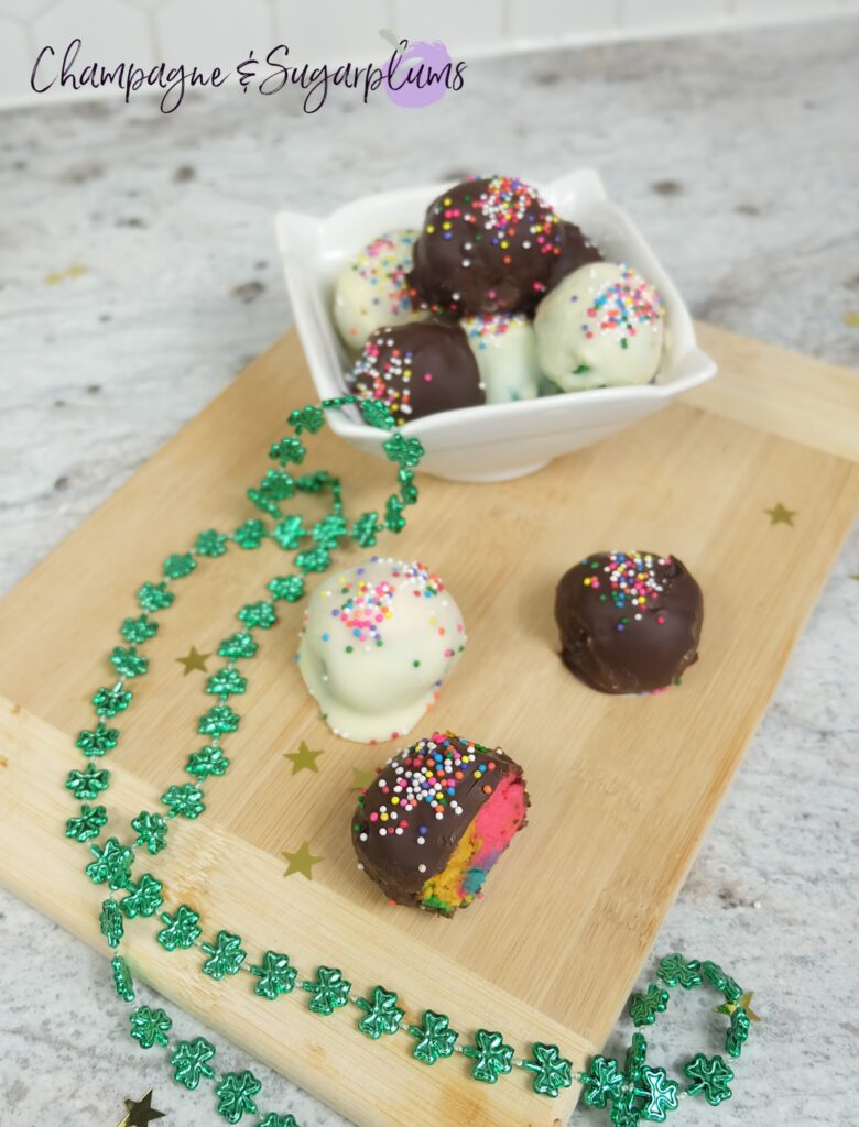 St. Patrick's Day Rainbow Truffles by Champagne and Sugarplums