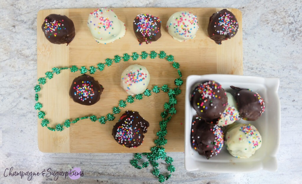 St. Patrick's Day Rainbow Truffles by Champagne and Sugarplums