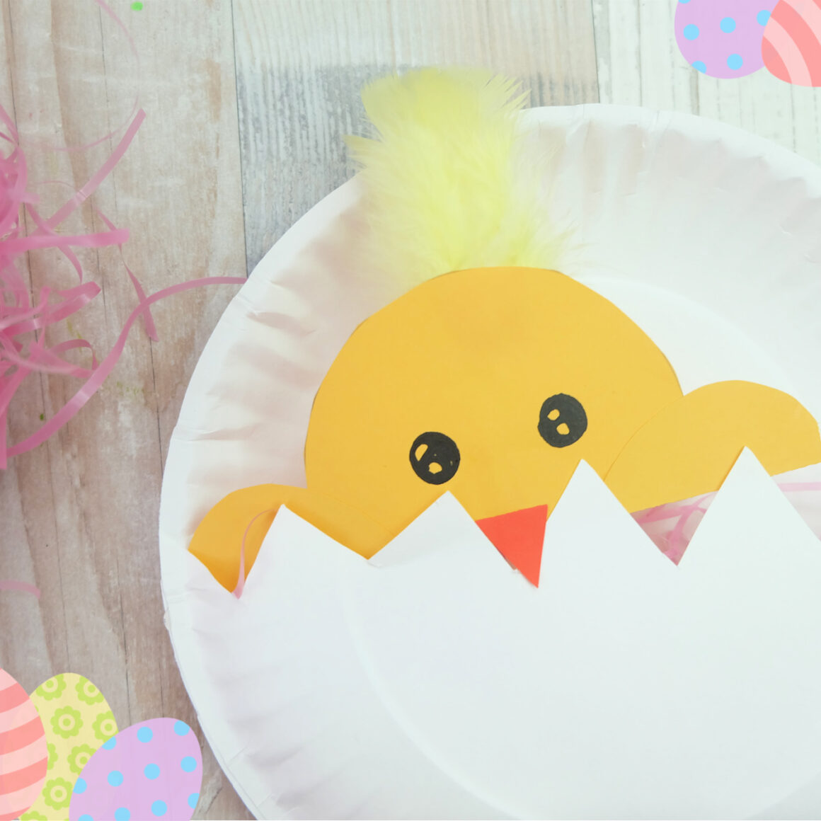 Pop Up Paper Plate Chick Kids Craft by Champagne and Sugarplums