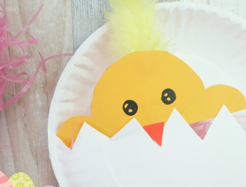 Pop Up Paper Plate Chick Kids Craft by Champagne and Sugarplums