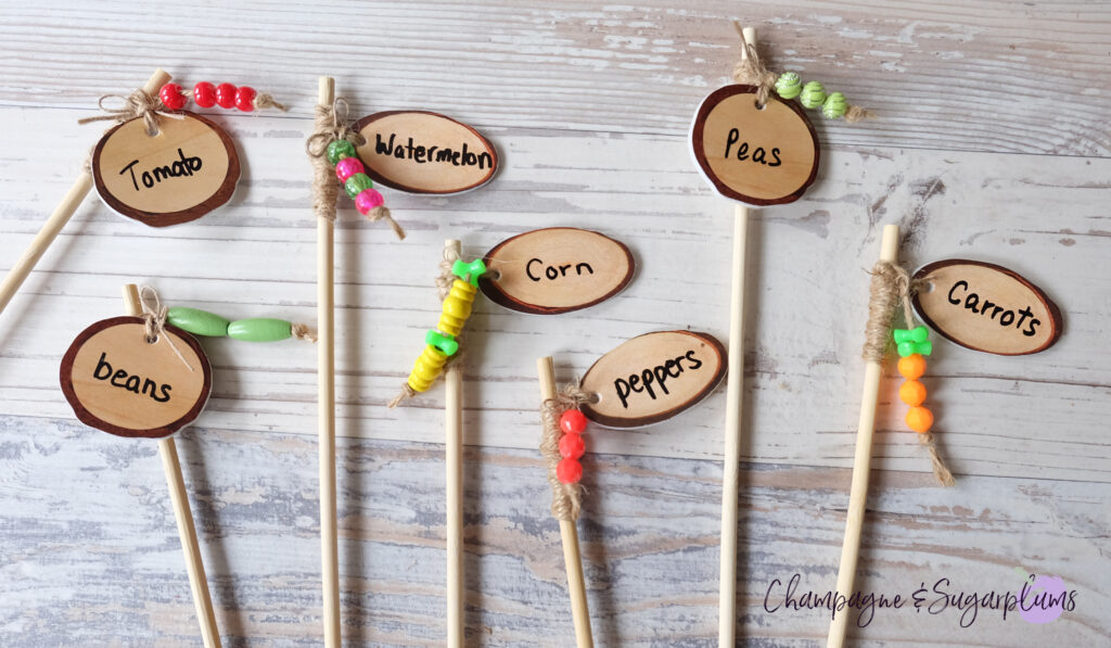 Easy Garden Markers for Kids to Make by Champagne and Sugarplums