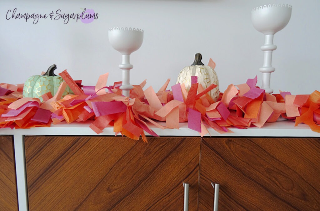 Tissue Paper Garland by Champagne and Sugarplums