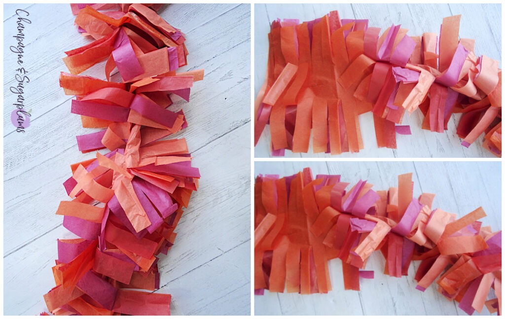 Tissue Paper Garland by Champagne and Sugarplums