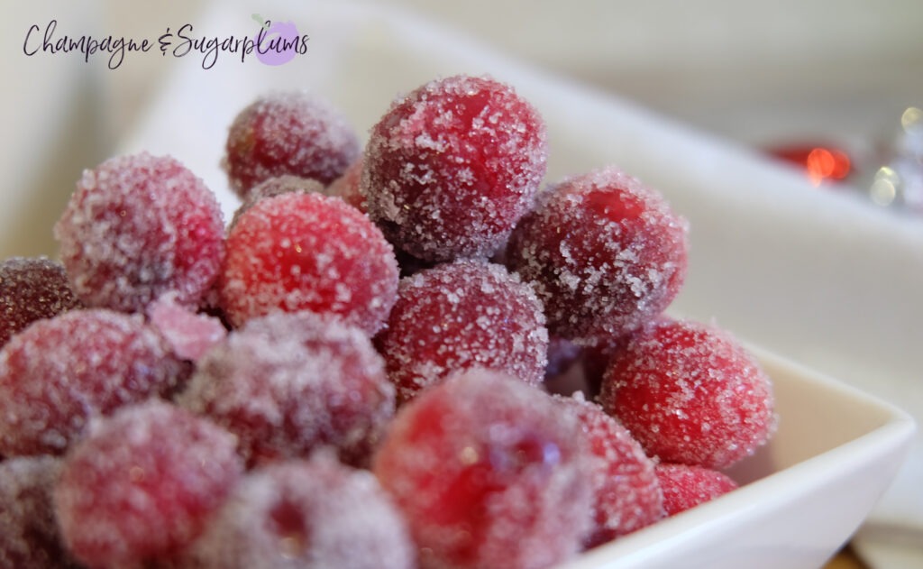 Easy Sugared Cranberries by Champagne and Sugarplums